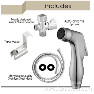 Chrome Abs Toilet Bidet Durable Sprayer